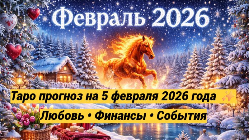 Таро прогноз на 5 февраля 2026 года ✨ Любовь • Финансы • События смотреть онлайн