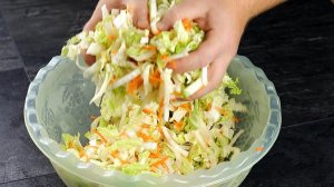 Готовлю ТАЗАМИ и все равно МАЛО! Любимая ЗАКУСКА из пекинской КАПУСТЫ!