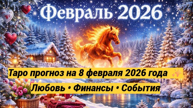 Таро прогноз на 8 февраля 2026 года ✨ Любовь • Финансы • События смотреть онлайн