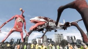 Сиреноголовый против Пожирателя самолетов. Эпичная битва