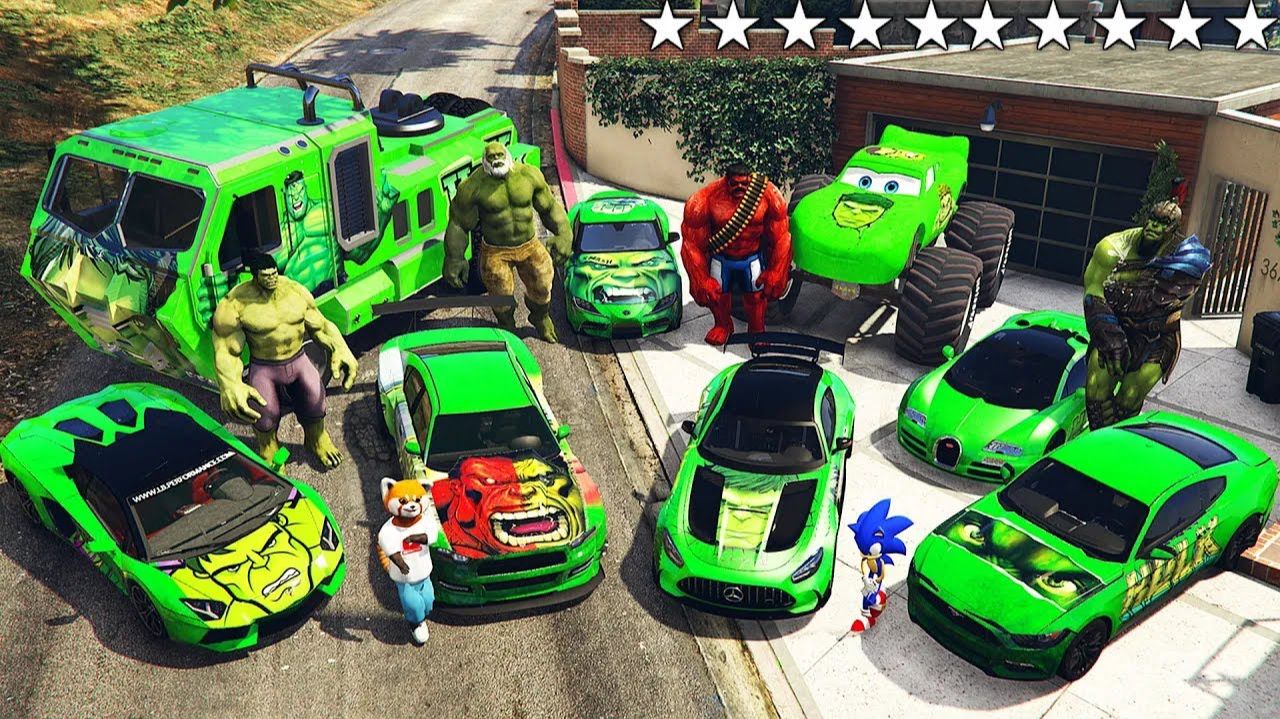 Я УГНАЛ ТОПОВЫЕ ТАЧКИ ХАЛКА С СОНИКОМ ИЗ РЕАЛЬНОЙ ЖИЗНИ В ГТА 5 смотреть онлайн