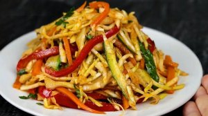 Обжариваю ОГУРЦЫ одну минуту и добавляю в КАПУСТУ! Мало кто знает этот РЕЦЕПТ САЛАТА.