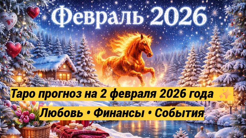 Таро прогноз на 2 февраля 2026 года ✨ Любовь • Финансы • События смотреть онлайн