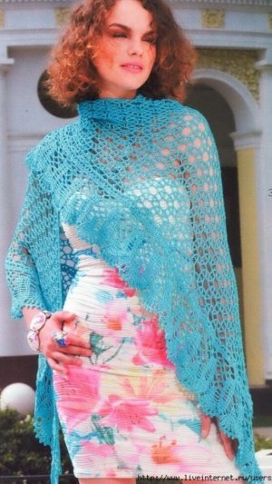 МК Узор для шали крючком.