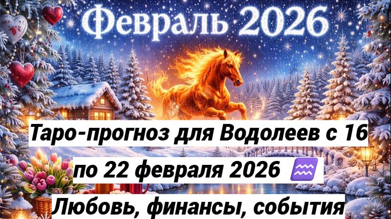 Таро-прогноз для Водолеев с 16 по 22 февраля 2026 ♒ Любовь, финансы, события смотреть онлайн