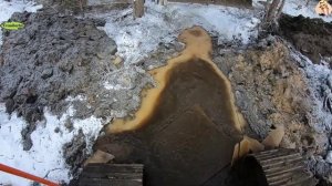 Строительство, дренажные работы на лесной дороге, обзор