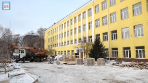 Работа с опережением: в 1 школе Абакана подрядчик сосредоточил силы на внутренней отделке