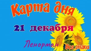Карта дня❄ 21 декабря🎄☃️Ленорман. Тайм-код в описании🦢