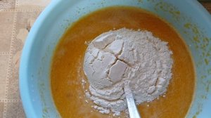 2108/  Яблочно тыквенные оладьи