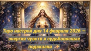 Таро настрой дня 14 февраля 2026 — энергия чувств и судьбоносные подсказки ✨