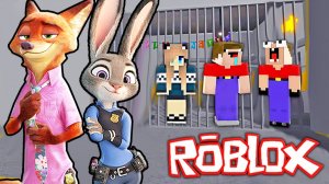 2 НУБА И ДЕВУШКА ПРО СБЕГАЮТ ИЗ ТЮРЬМЫ ЗВЕРОПОЛИС 2 БАРРИ В РОБЛОКС