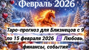 Таро-прогноз для Близнецов с 9 по 15 февраля 2026 ♊ Любовь, финансы, события