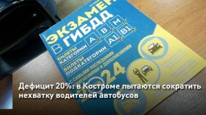 Дефицит 20%: в Костроме пытаются сократить нехватку водителей автобусов