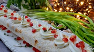 Закуски на новогодний стол! Рулет со шпротами! Его так и хочется съесть)😋 Сырные корзиночки и ...😍