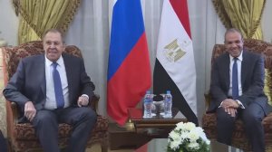 Министр МИД С.В.Лавров с Министром иностранных дел Египта Б.Абдельати, Каир, 19 декабря 2025 года