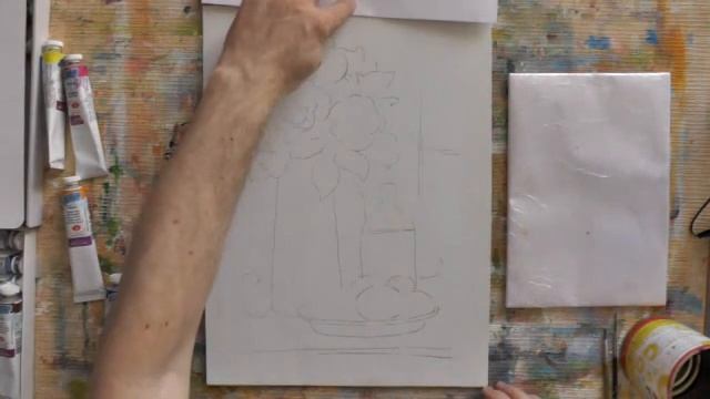 Как перенести эскиз на поверхность картины