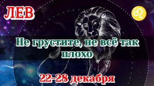 ЛЕВ♌️ 22-28 ДЕКАБРЯ ТАРО ПРОГНОЗ/РАСКЛАД НА НЕДЕЛЮ/КАРТЫ ТАРО