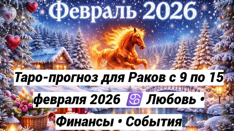 Таро-прогноз для Раков с 9 по 15 февраля 2026 ♋ Любовь • Финансы • События смотреть онлайн