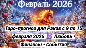Таро-прогноз для Раков с 9 по 15 февраля 2026 ♋ Любовь • Финансы • События