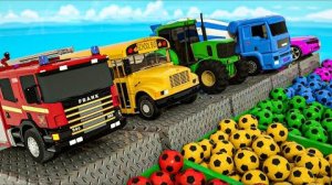 Песенка для бинго | Раскрась машинки разноцветными футбольными мячами и бассейнами | Детские стишки