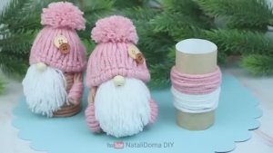 Удивительный Гномик из Ниток и Втулки! Поделки своими руками!