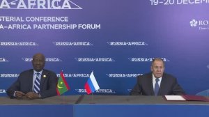 Церемония подписания совместных документов по итогам переговоров С.Лаврова и М.С.Ульд Мерзуга