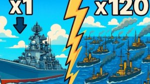 ЧТО ЕСЛИ атомный крейсер против кораблей времён русско-японской войны!