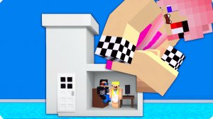 😁ПОСТРОИЛИ ДОМ внутри УНИТАЗА ЛЕСКИ в Майнкрафт! НУБИК