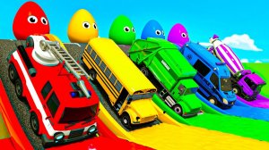 Мультики для детей! Раскрашивай шарики и пой песенку! Мультики про машинки! Детские песенки!