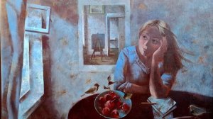 У окна. Художник Маргарита Чигина.