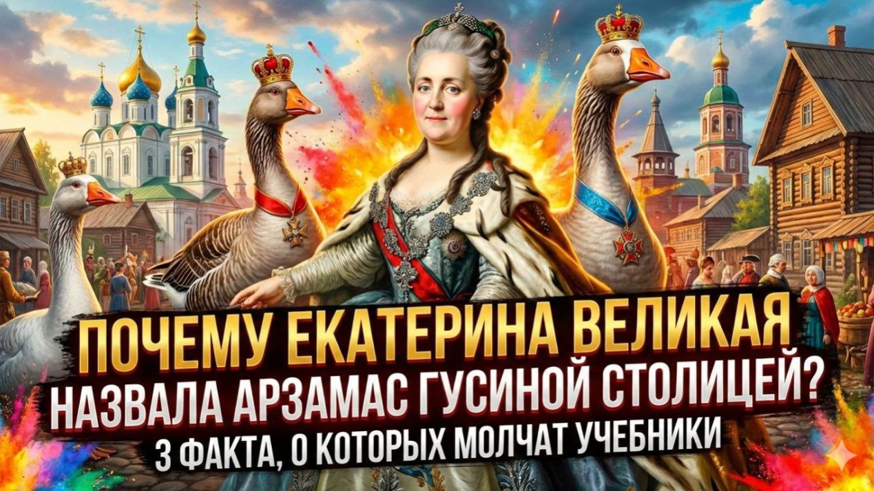 Почему Екатерина II назвала Арзамас гусиной столицей? 3 факта, о которых молчат учебники смотреть онлайн
