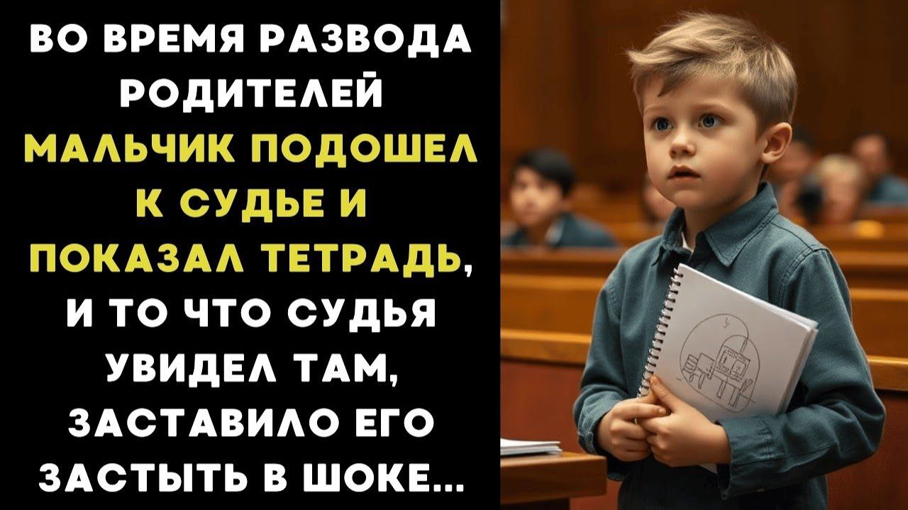 Во время развода родителей, мальчик подошел к судье и показал ему тетрадь, и то что судья увидел там смотреть онлайн