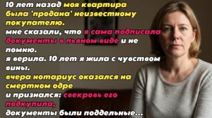 Свекровь 'продала' мою квартиру 10 лет назад.. Я думала, что сама подписала документы в беспамятстве