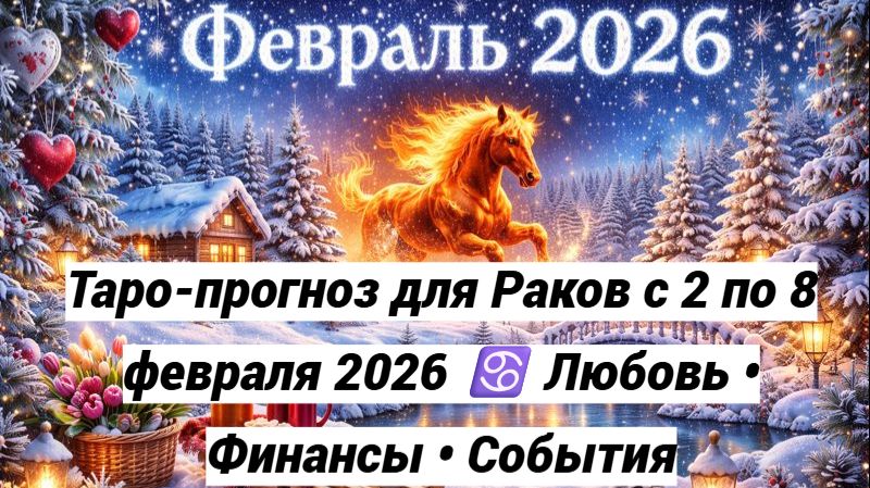 Таро-прогноз для Раков с 2 по 8 февраля 2026 ♋ Любовь • Финансы • События смотреть онлайн