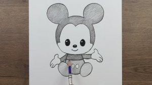 Как нарисовать милого Микки Мауса карандашом Простые идеи для рисования