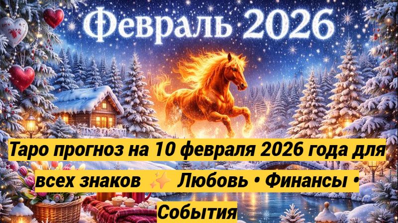 Таро прогноз на 10 февраля 2026 года для всех знаков ✨ Любовь • Финансы • События смотреть онлайн