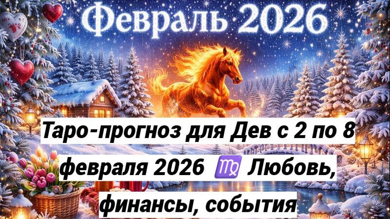 Таро-прогноз для Дев с 2 по 8 февраля 2026 ♍ Любовь, финансы, события смотреть онлайн
