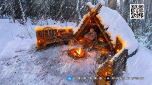 Я выжил 100 часов, построив теплое и уютное укрытие в стиле бушкрафт без палатки и спального мешка!