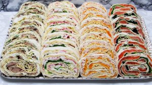 4 начинки ДЛЯ ЛАВАША! Идеальная закуска на праздничный стол - Быстро Просто и Вкусно!