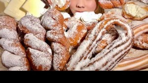 жареный японский хлеб. асмр