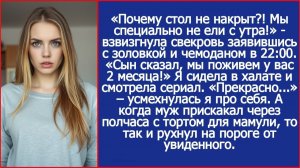 «Почему стол не накрыт! Сын сказал, мы поживем у вас 2 месяца!» | ИСТОРИИ ИЗ ЖИЗНИ | АУДИО РАССКАЗЫ