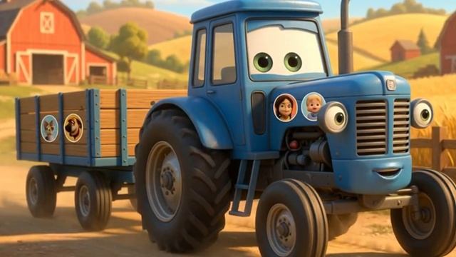 Синий трактор 🚜 Развивающий мультик для детей | Учим цвета, транспорт и животных смотреть онлайн