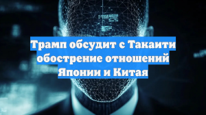 Трамп обсудит с Такаити обострение отношений Японии и Китая
