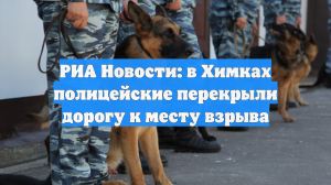 РИА Новости: в Химках полицейские перекрыли дорогу к месту взрыва