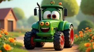 Зелёный трактор