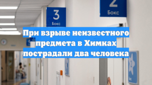При взрыве неизвестного предмета в Химках пострадали два человека
