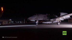 مشاهد لطائرات أمريكية تقلع لضرب مواقع "داعش" في سوريا