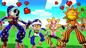 СЕМЬЯ СОЛНЦЕ И ЛУНЫ ФНАФ 9 АНИМАТРОНИК в МАЙНКРАФТ НУБ И ПРО ВИДЕО ТРОЛЛИНГ MINECRAFT FNAF Евгенбро