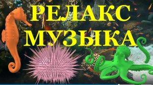 Музыка релакс звук воды шум Морской аквариум рыбки аквариумные видео