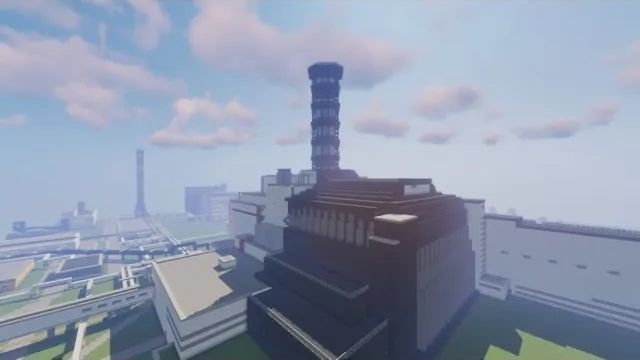 Саркофаг ЧАЭС в Майнкрафт - Что внутри Саркофага в Чернобыле _ Minecraft смотреть онлайн